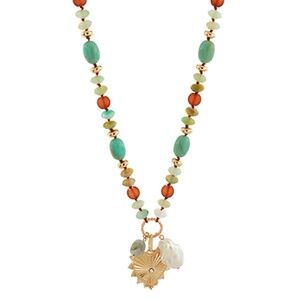 Multi Charm Heart Pendant Necklace